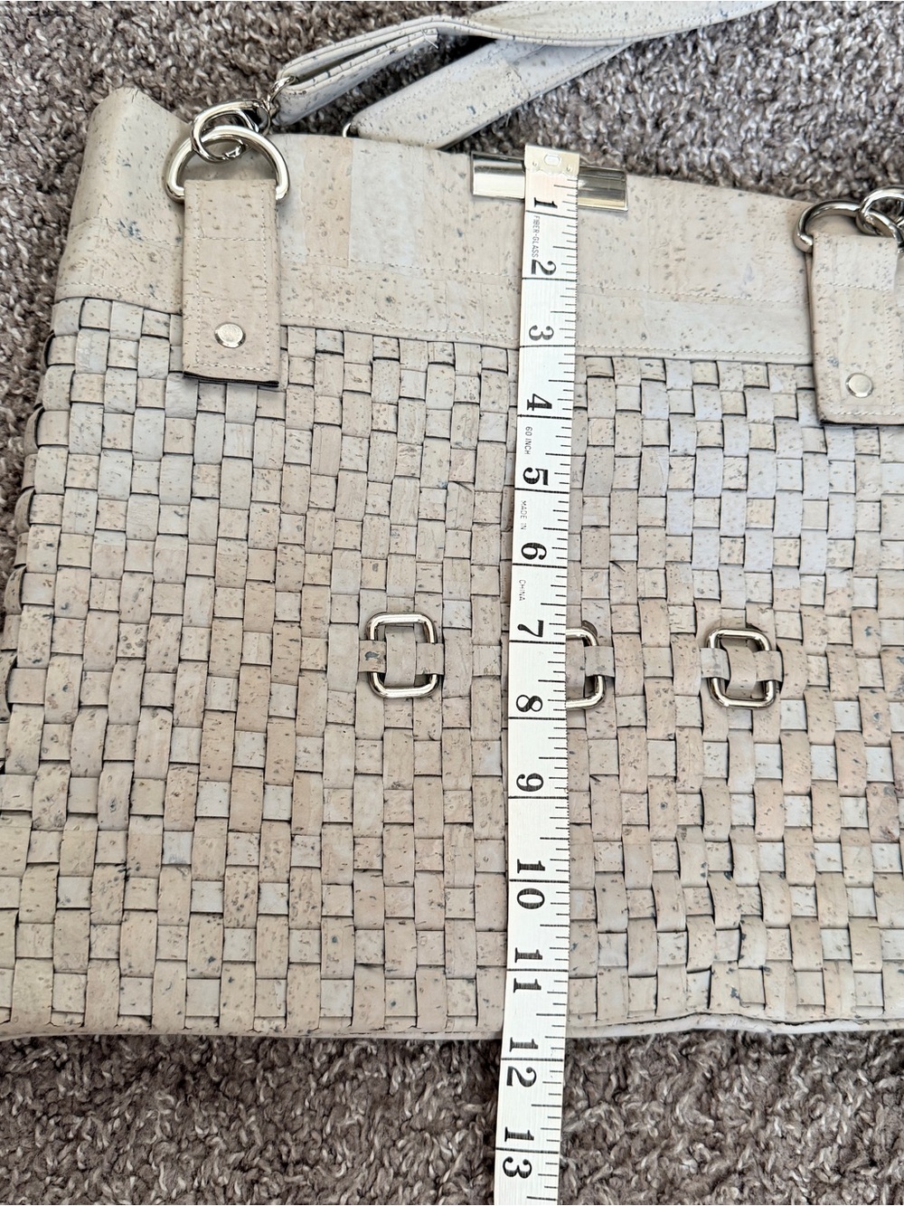 Nancy Zee Designs Woven Tote Bag in Stone Gray - Picture 8 of 16